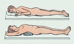 Body positions with episodes of pain in the spine